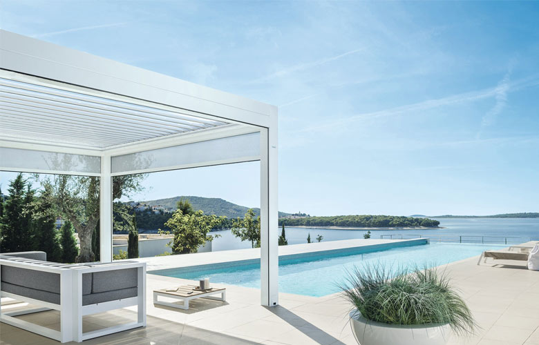 Bioklimatická pergola Gibus Varia - realizace