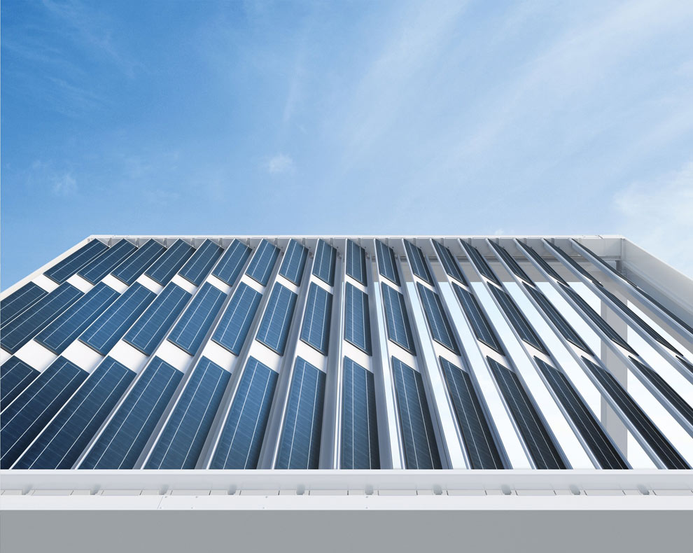 Energy Pergola – detail střechy s fotovoltaikou