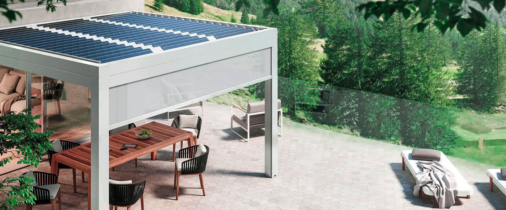 Energy Pergola – fotovoltaická bioklimatická pergola